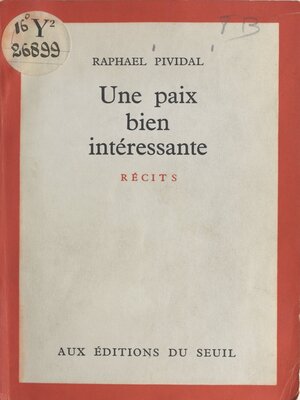 cover image of Une paix bien intéressante